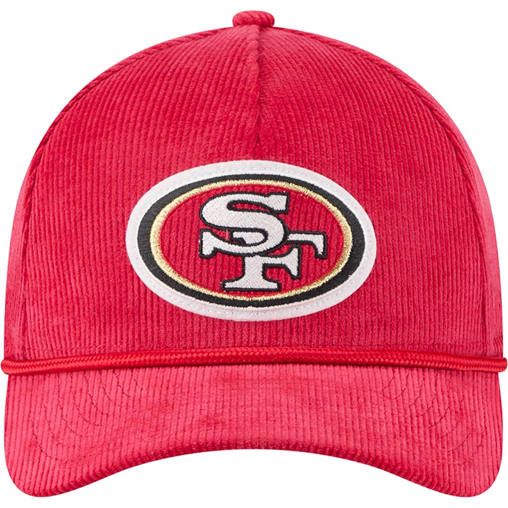 NFL San Francisco 49ers New Era Corduroy 9FORTY A-Frame M-Crown Snapback Hat - Red