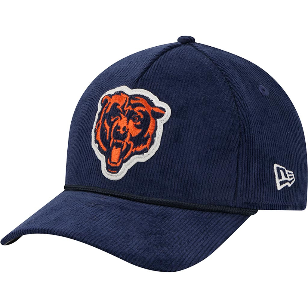 NFL Chicago Bears New Era Corduroy 9FORTY A-Frame M-Crown Snapback Hat - Navy