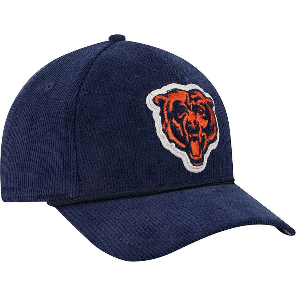 NFL Chicago Bears New Era Corduroy 9FORTY A-Frame M-Crown Snapback Hat - Navy