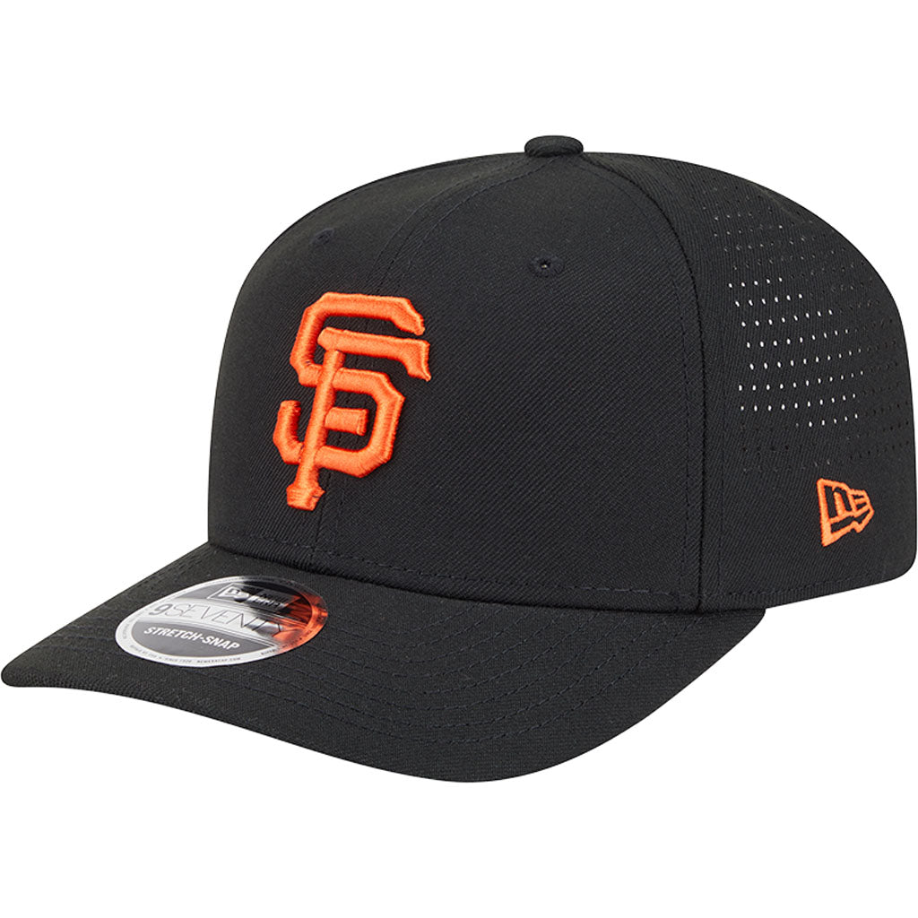 MLB San Francisco Giants New Era Performance 9SEVENTY Stretch Snapback Hat - Black