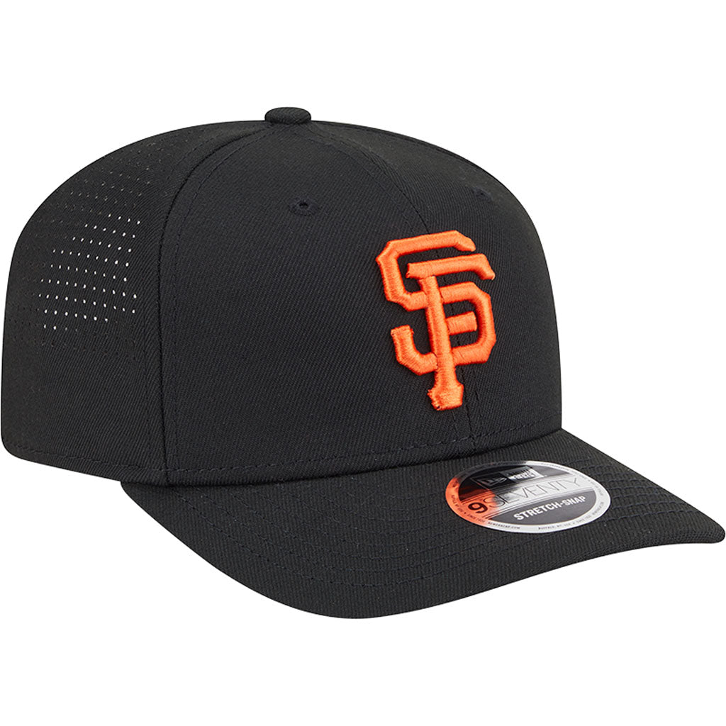 MLB San Francisco Giants New Era Performance 9SEVENTY Stretch Snapback Hat - Black
