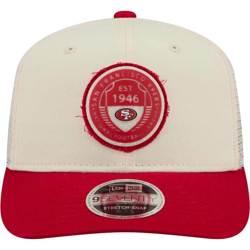 NFL San Francisco 49ers New Era Circle 9SEVENTY Stretch-Snapback Hat - Cream