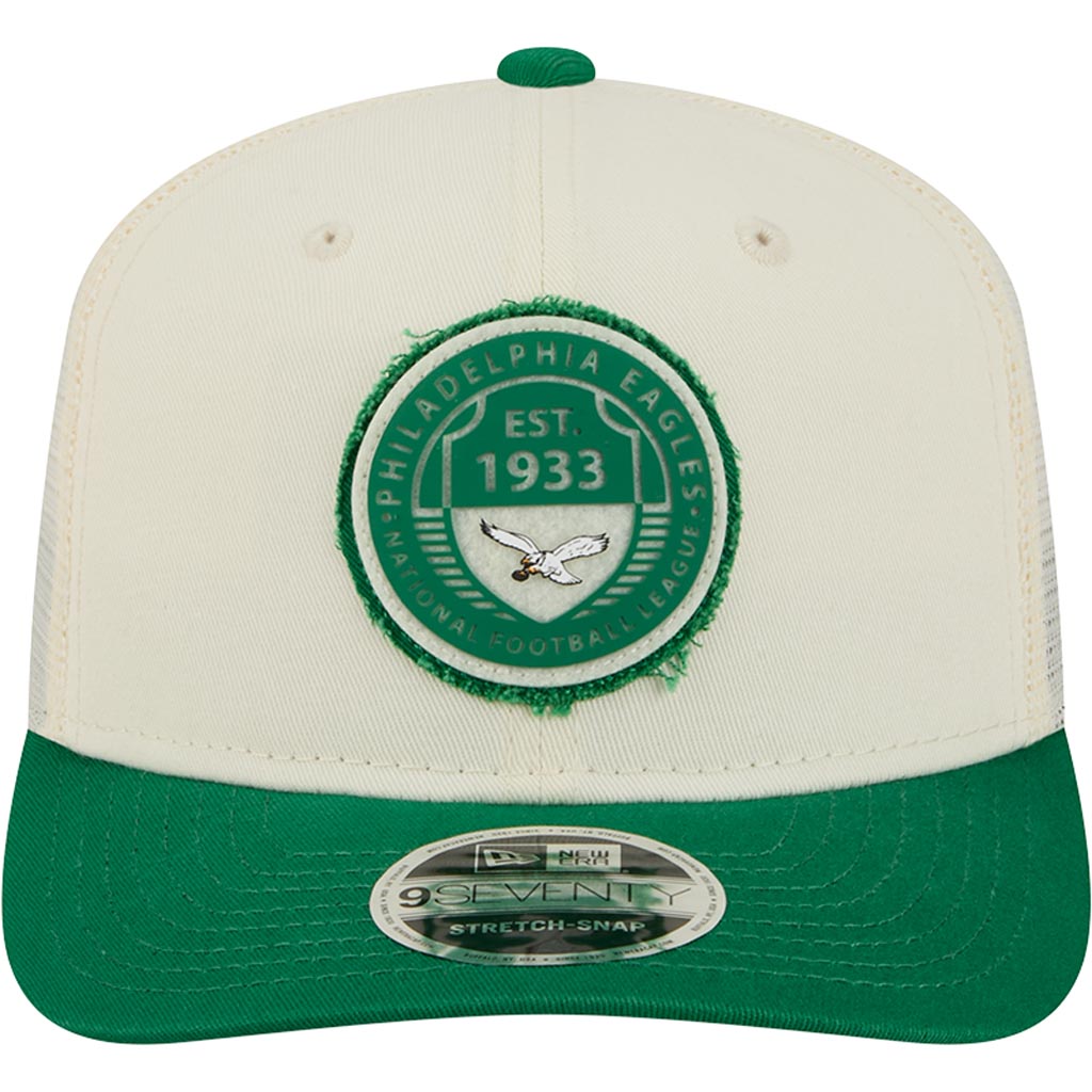 NFL Philadelphia Eagles New Era Circle 9SEVENTY Stretch-Snapback Hat - Cream