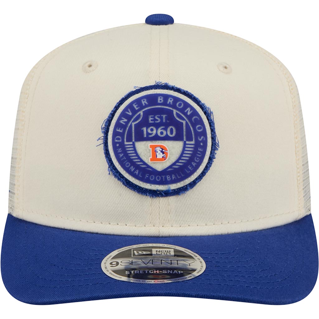 NFL Denver Broncos New Era Circle 9SEVENTY Stretch-Snapback Hat - Cream