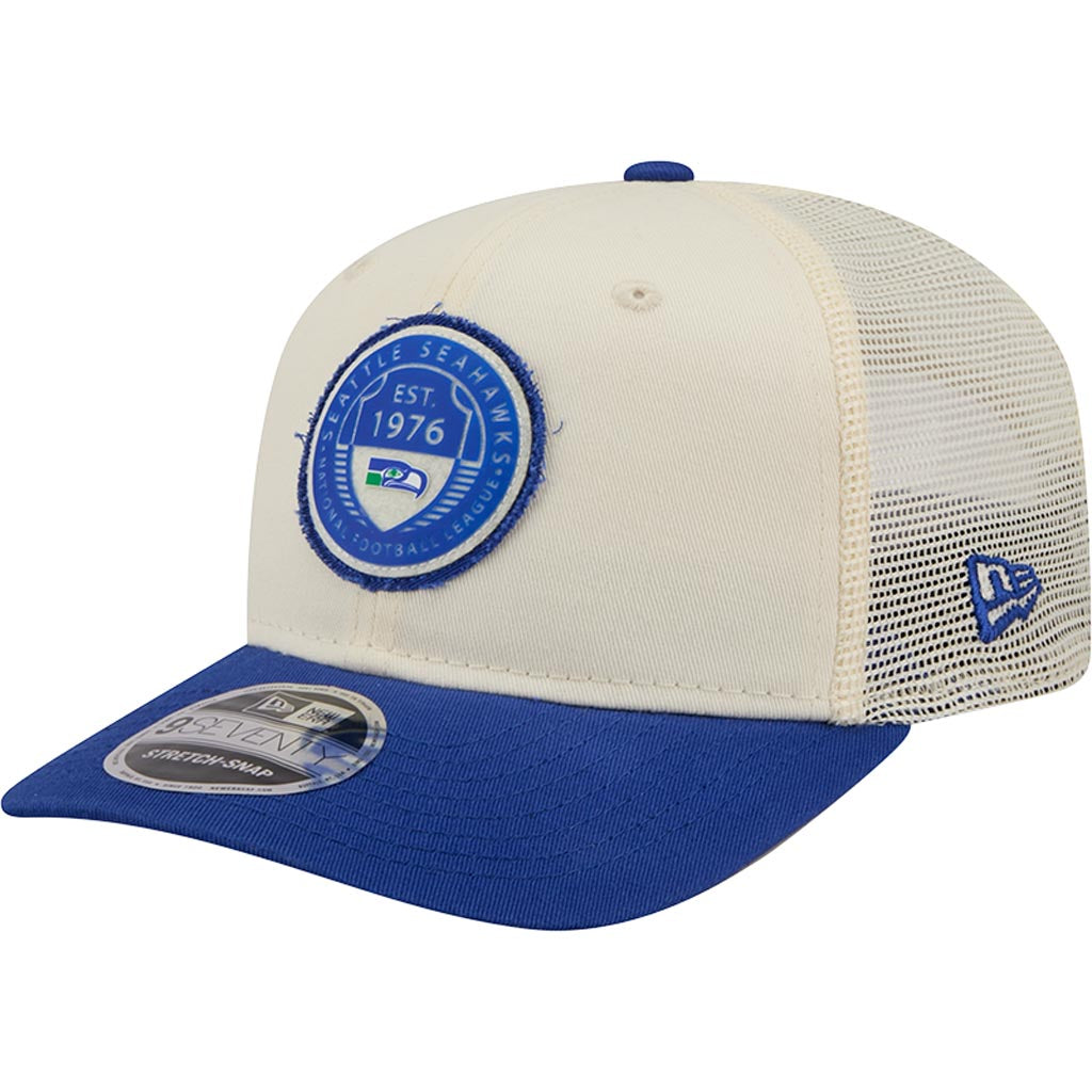 NFL Seattle Seahawks New Era Circle 9SEVENTY Stretch-Snapback Hat - Cream