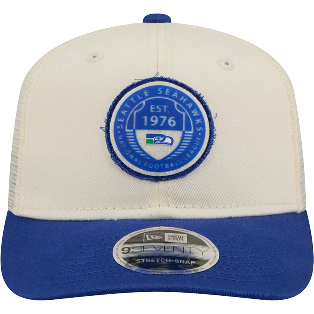 NFL Seattle Seahawks New Era Circle 9SEVENTY Stretch-Snapback Hat - Cream
