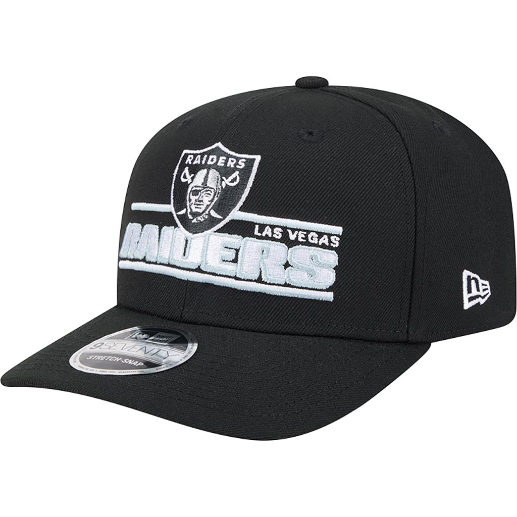 NFL Las Vegas Raiders New Era Stated 9SEVENTY Stretch-Snapback Hat - Black