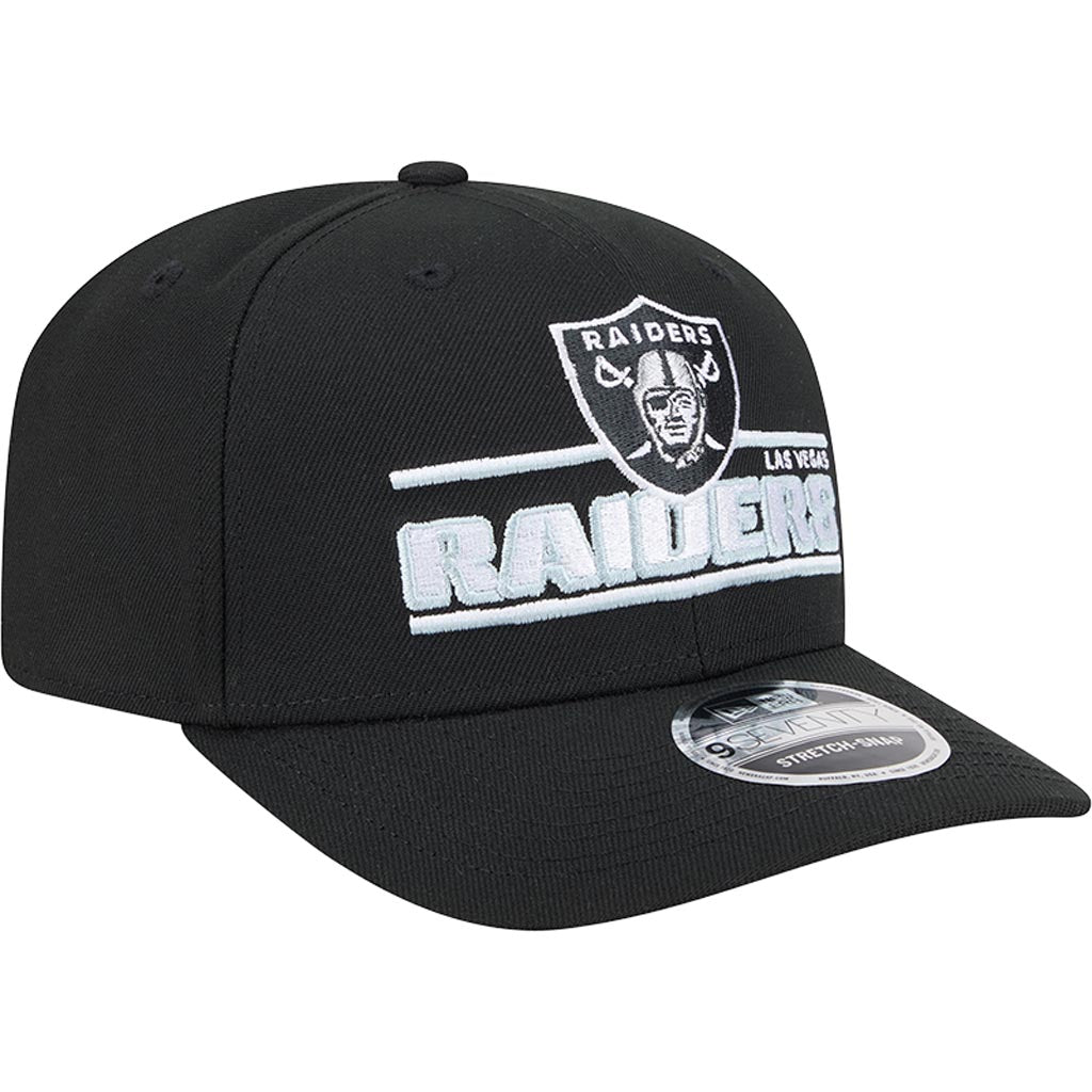 NFL Las Vegas Raiders New Era Stated 9SEVENTY Stretch-Snapback Hat - Black