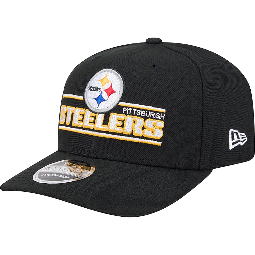 NFL Pittsburgh Steelers New Era Stated 9SEVENTY Stretch-Snapback Hat - Black