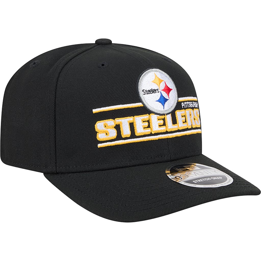 NFL Pittsburgh Steelers New Era Stated 9SEVENTY Stretch-Snapback Hat - Black