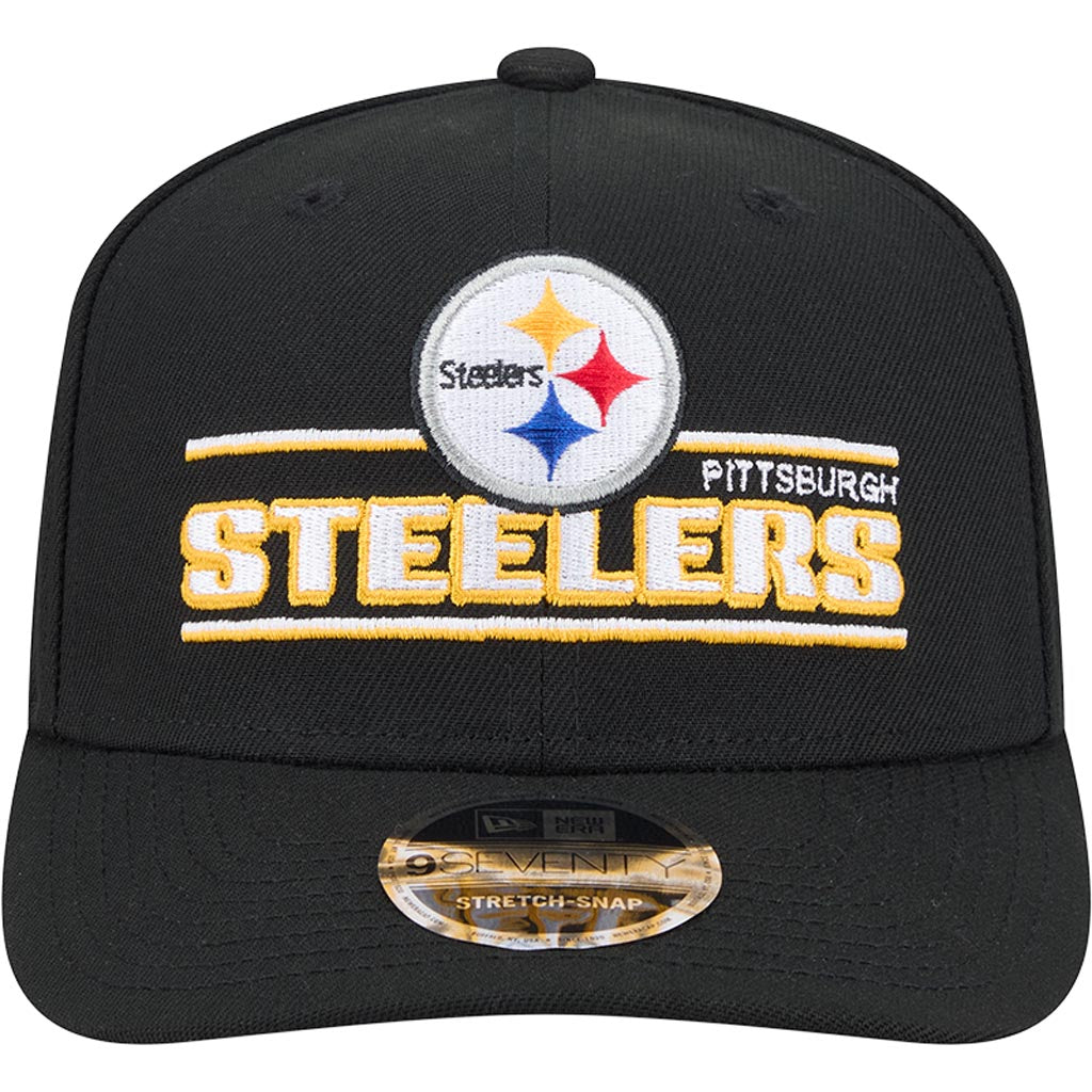 NFL Pittsburgh Steelers New Era Stated 9SEVENTY Stretch-Snapback Hat - Black