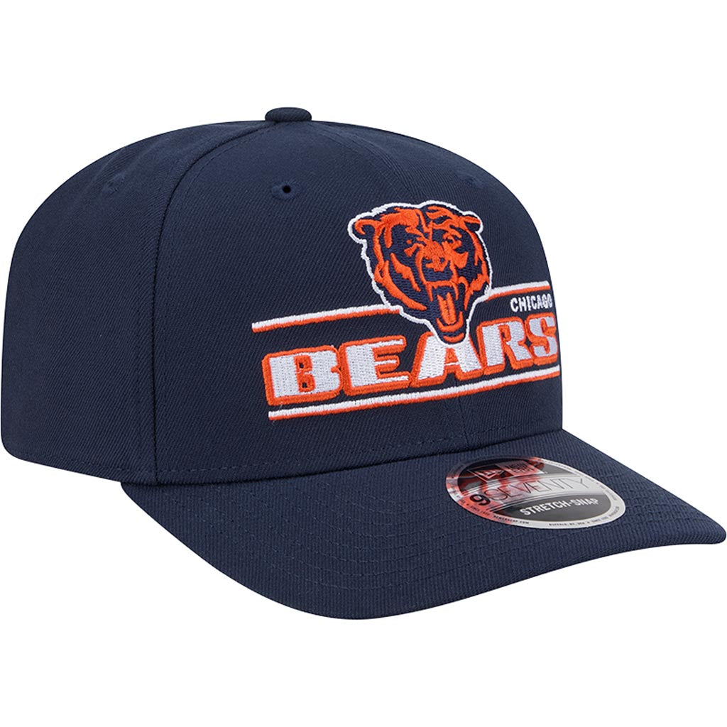 NFL Chicago Bears New Era Stated 9SEVENTY Stretch-Snapback Hat - Navy