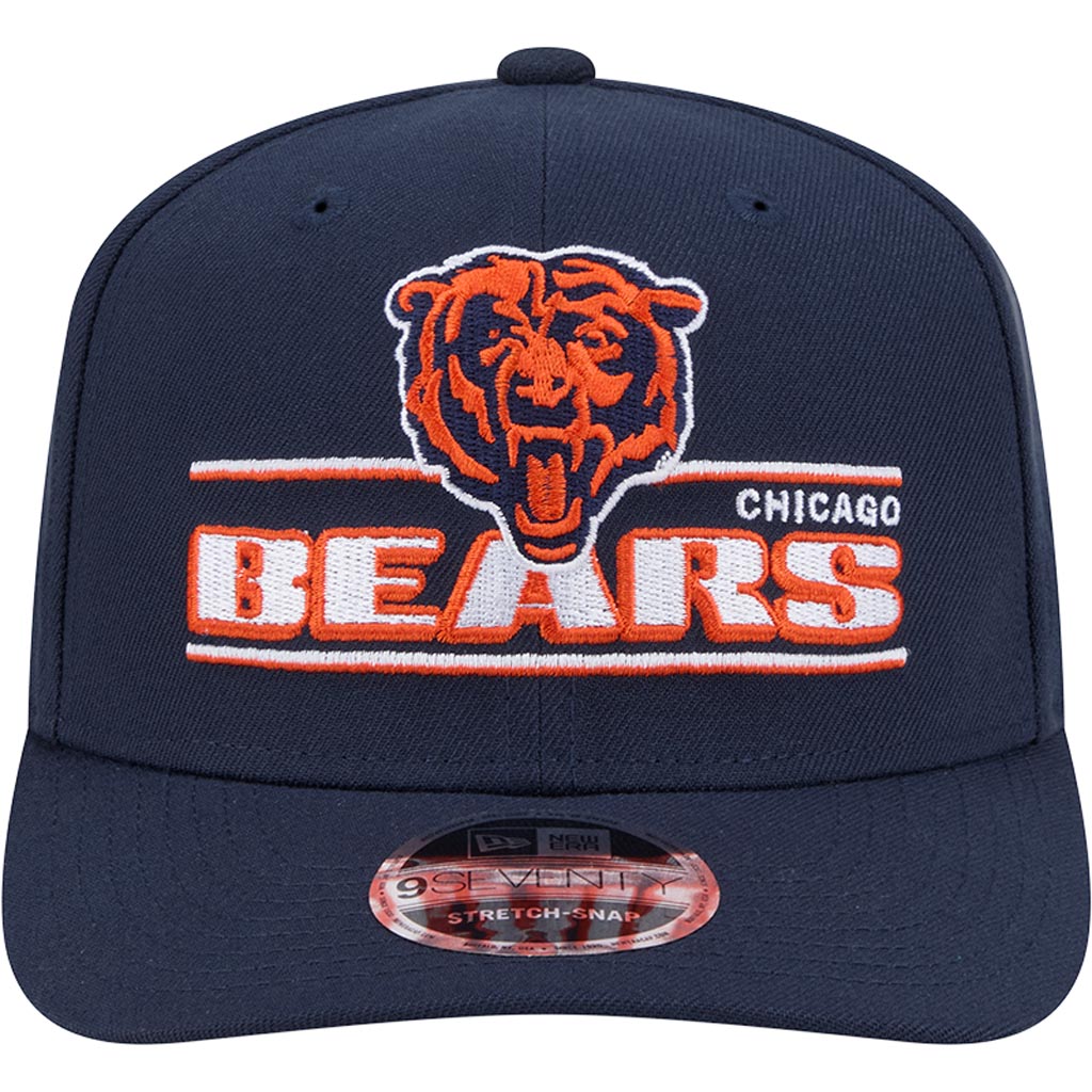 NFL Chicago Bears New Era Stated 9SEVENTY Stretch-Snapback Hat - Navy