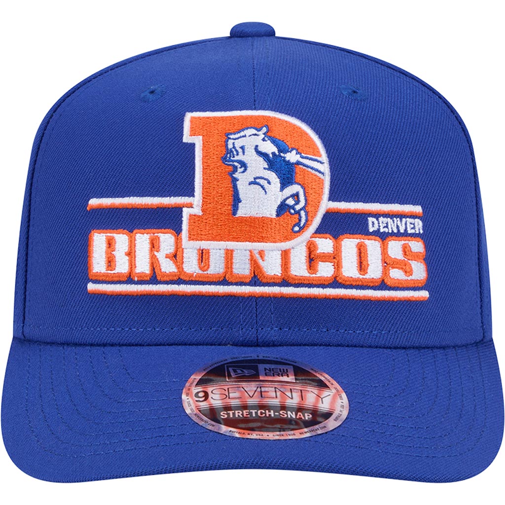 NFL Denver Broncos New Era Stated 9SEVENTY Stretch-Snapback Hat - Blue