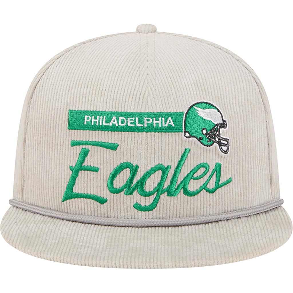 NFL Philadelphia Eagles New Era Corduroy Rope 9FIFTY Snapback Hat - Gray
