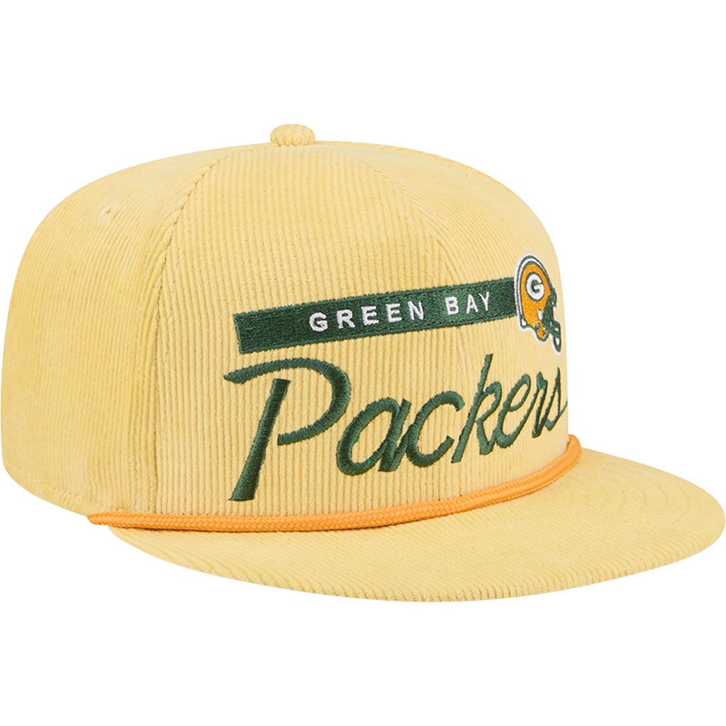 NFL Green Bay Packers New Era Corduroy Rope 9FIFTY Snapback Hat - Green