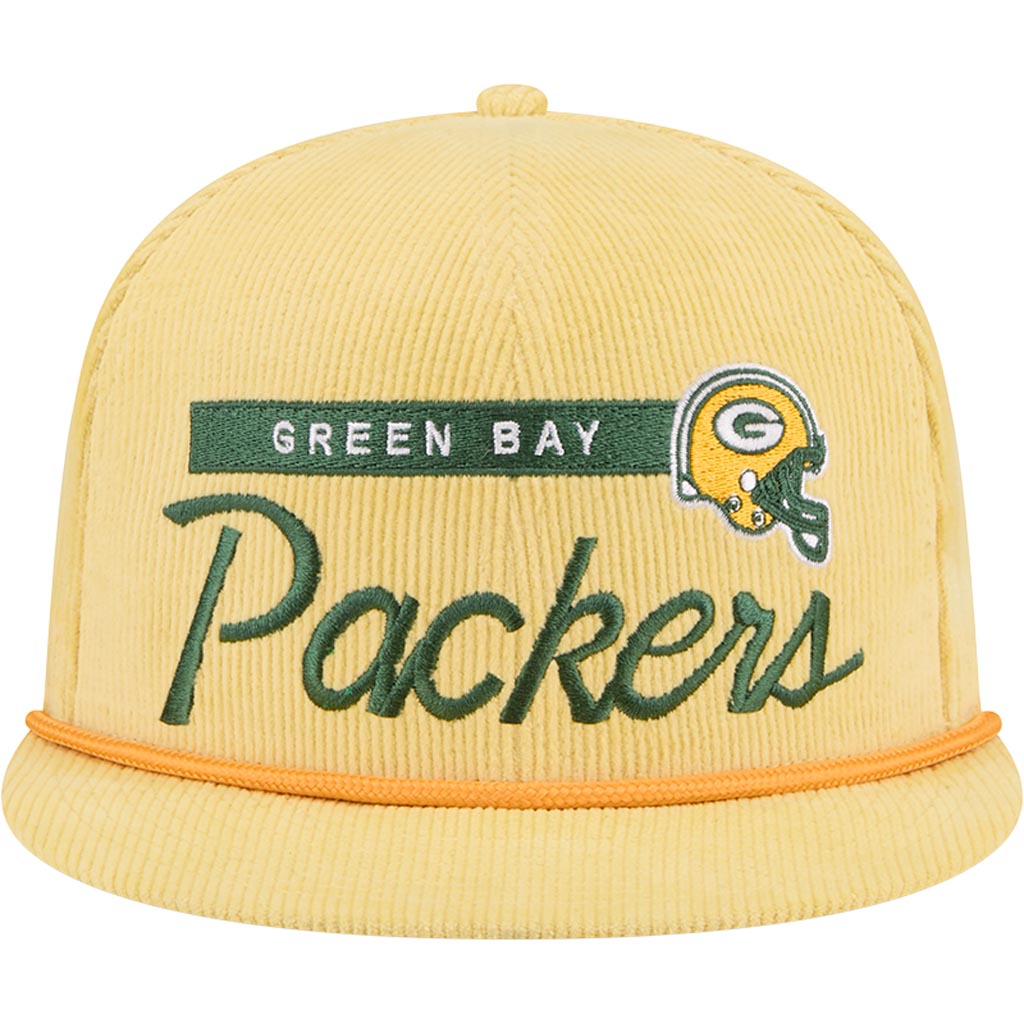 NFL Green Bay Packers New Era Corduroy Rope 9FIFTY Snapback Hat - Green