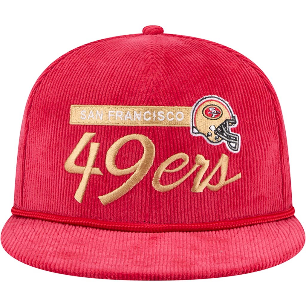 NFL San Francisco 49ers New Era Corduroy Rope 9FIFTY Snapback Hat - Red