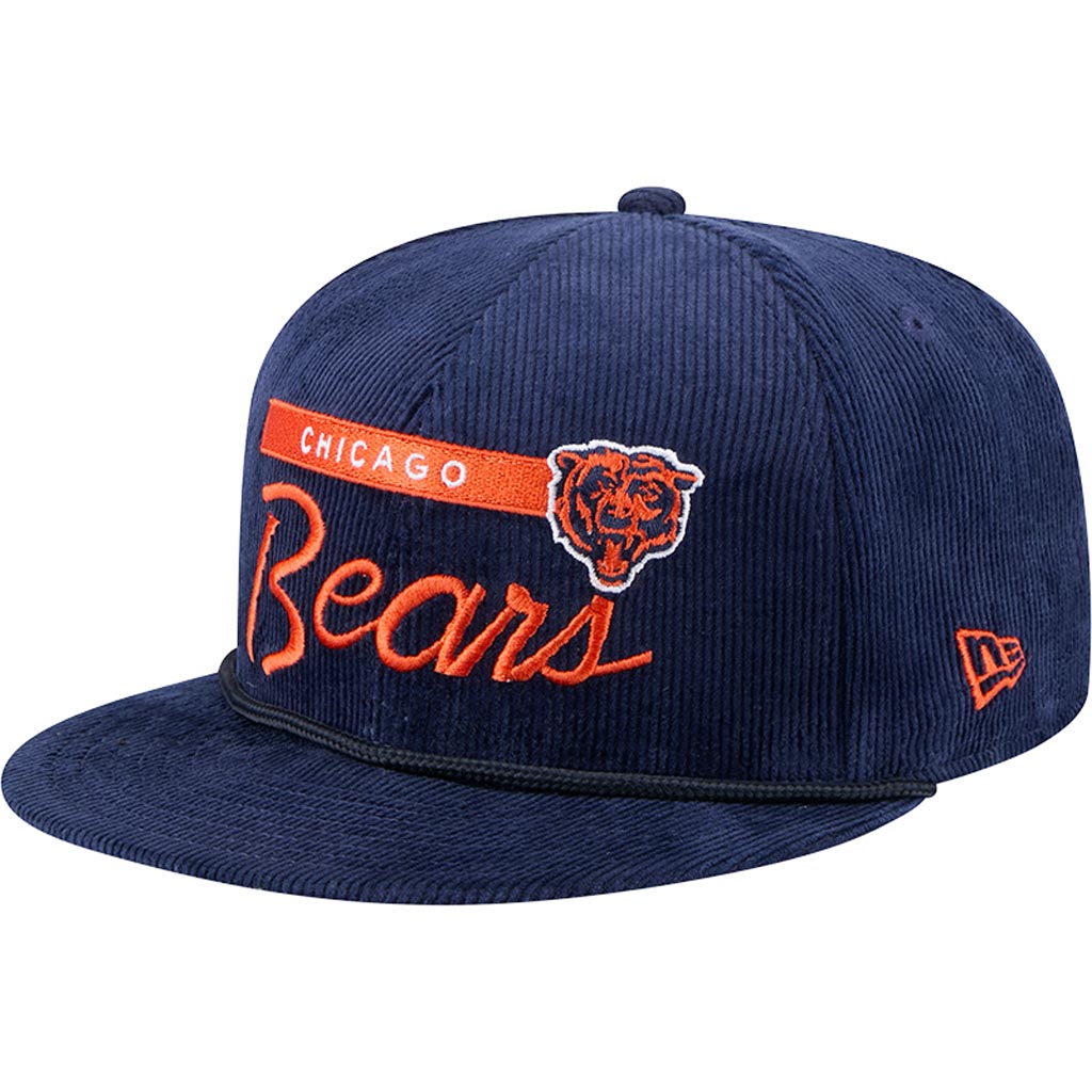 NFL Chicago Bears New Era Corduroy Rope 9FIFTY Snapback Hat - Navy
