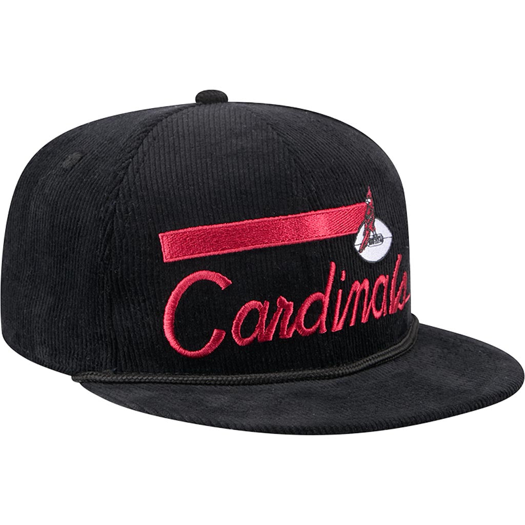 NFL Arizona Cardinals New Era Corduroy Rope 9FIFTY Snapback Hat - Black