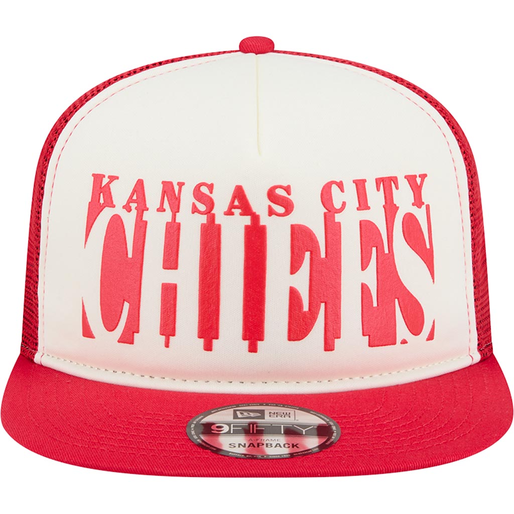 NFL Kansas City Chiefs New Era Team Cutout 9FIFTY A-Frame Snapback Hat -  Cream