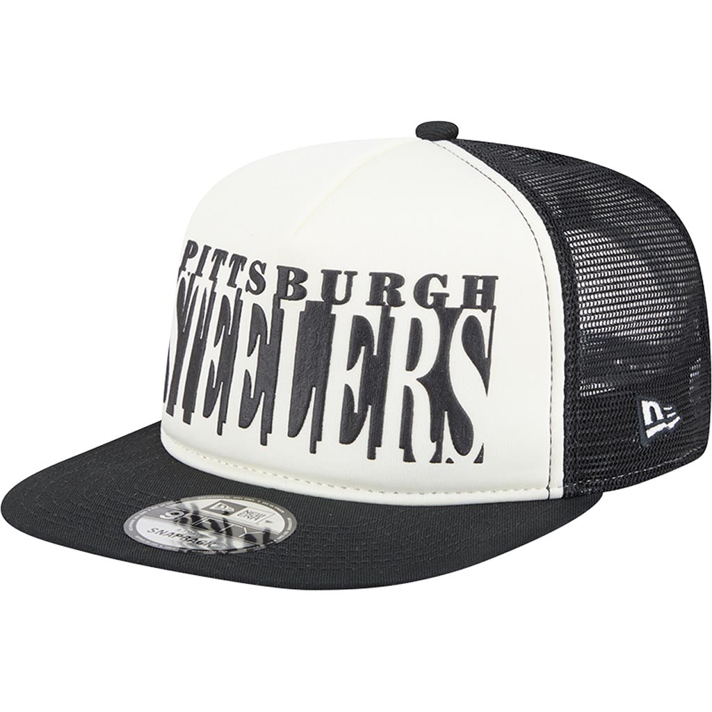 NFL Pittsburgh Steelers New Era Team Cutout 9FIFTY A-Frame Snapback Hat -  Cream