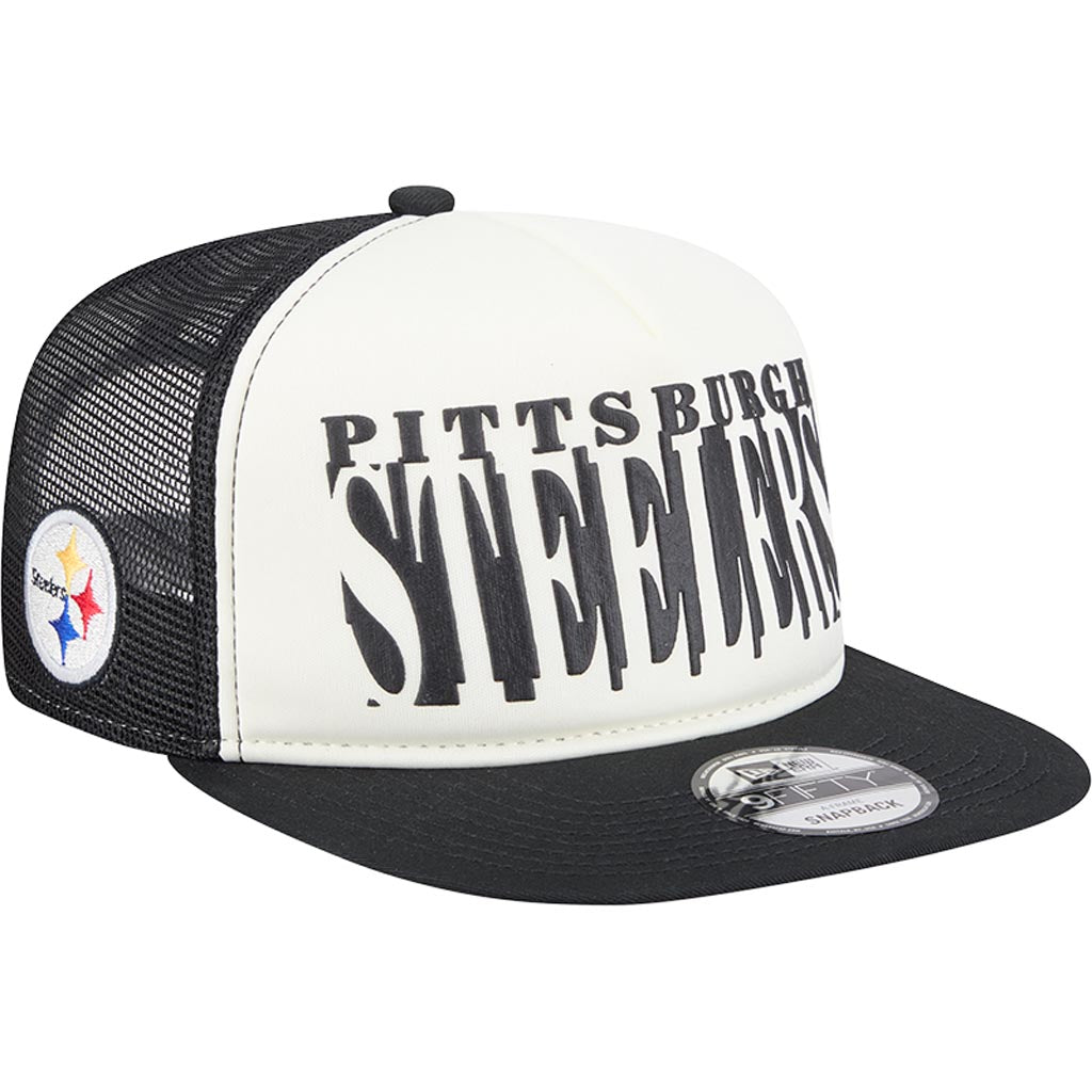 NFL Pittsburgh Steelers New Era Team Cutout 9FIFTY A-Frame Snapback Hat -  Cream