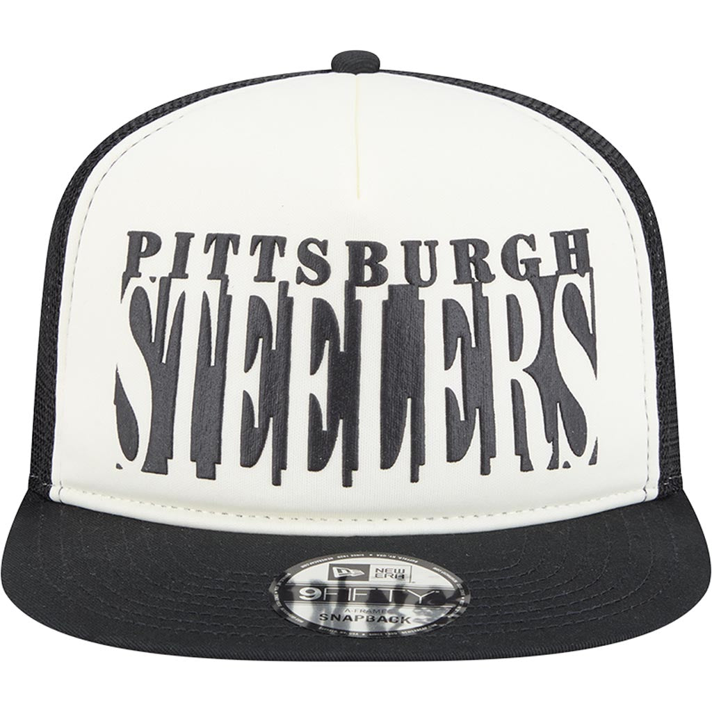 NFL Pittsburgh Steelers New Era Team Cutout 9FIFTY A-Frame Snapback Hat -  Cream