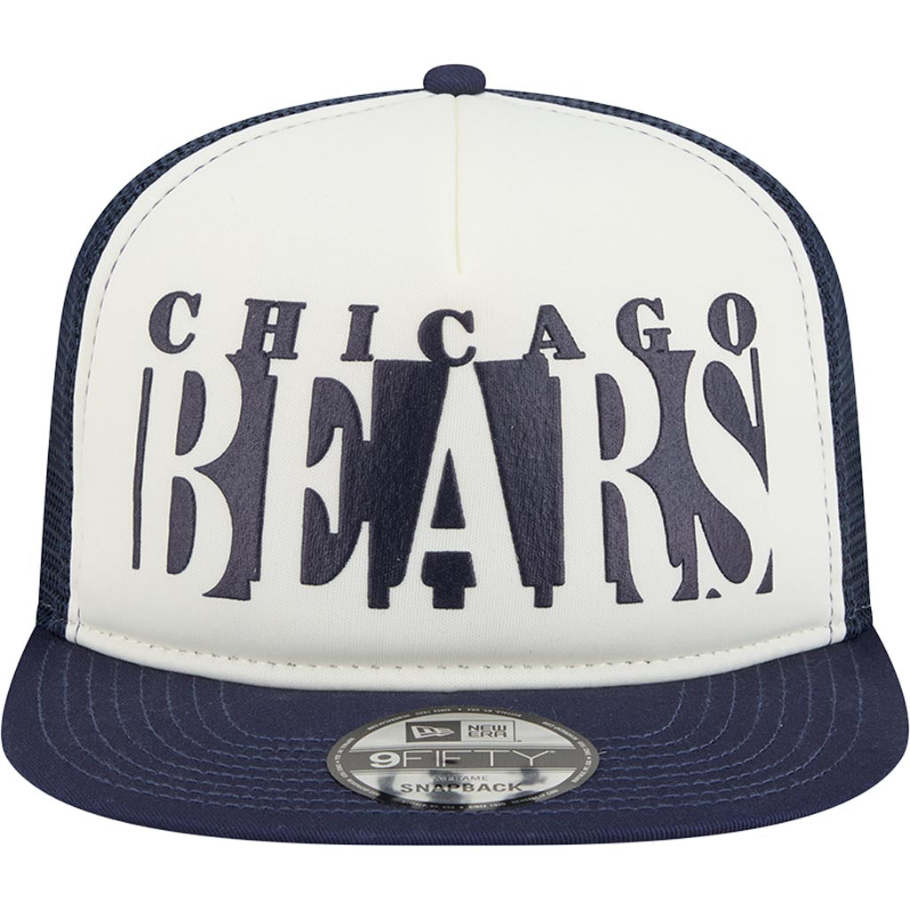 NFL Chicago Bears New Era Team Cutout 9FIFTY A-Frame Snapback Hat -  Cream