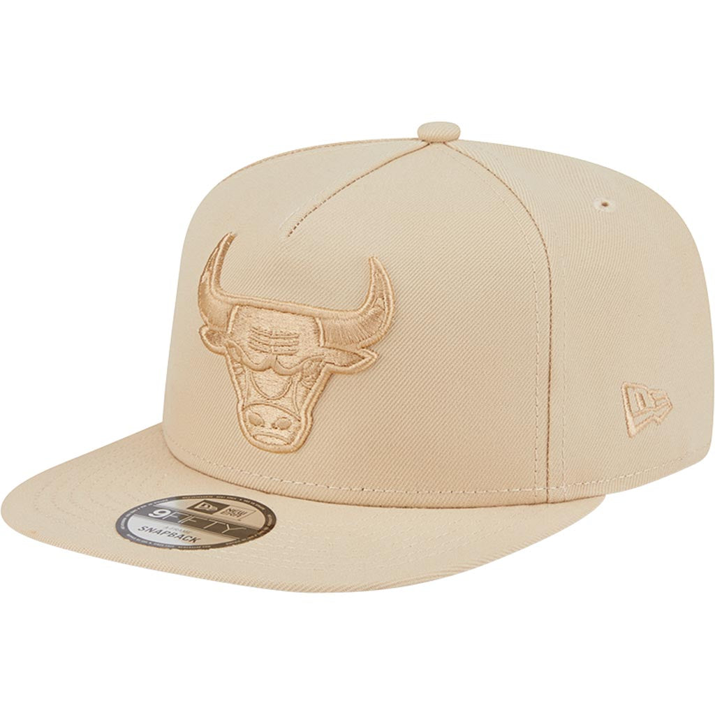 NBA Chicago Bulls New Era Dry Wood 9FIFTY A-Frame Snapback Hat - Tan