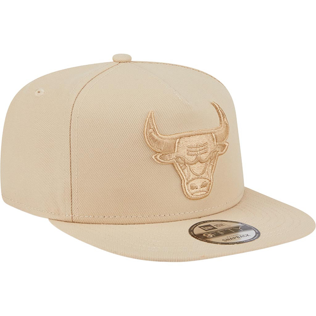 NBA Chicago Bulls New Era Dry Wood 9FIFTY A-Frame Snapback Hat - Tan