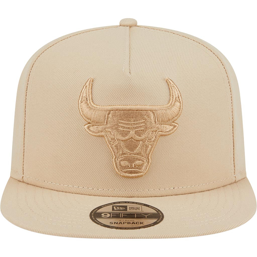 NBA Chicago Bulls New Era Dry Wood 9FIFTY A-Frame Snapback Hat - Tan