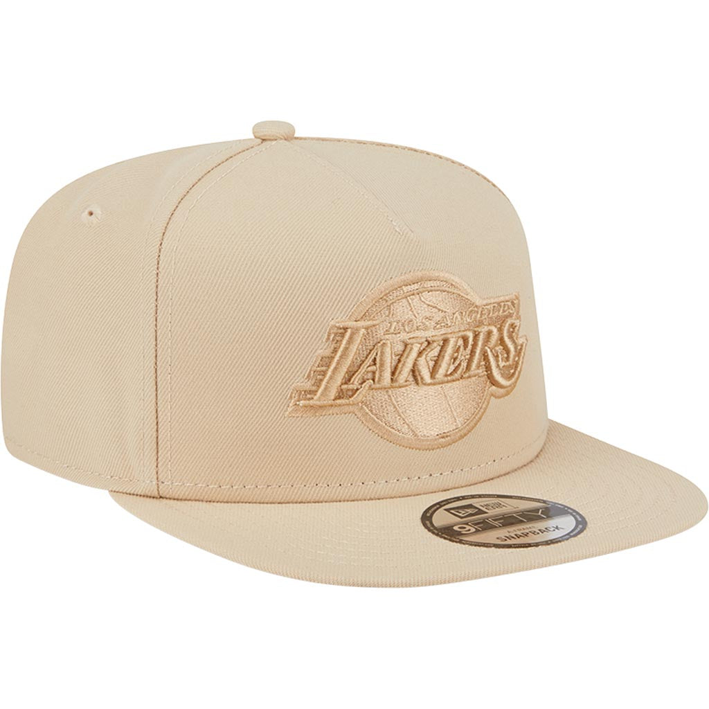 NBA Los Angeles Lakers New Era Dry Wood 9FIFTY A-Frame Snapback Hat - Tan