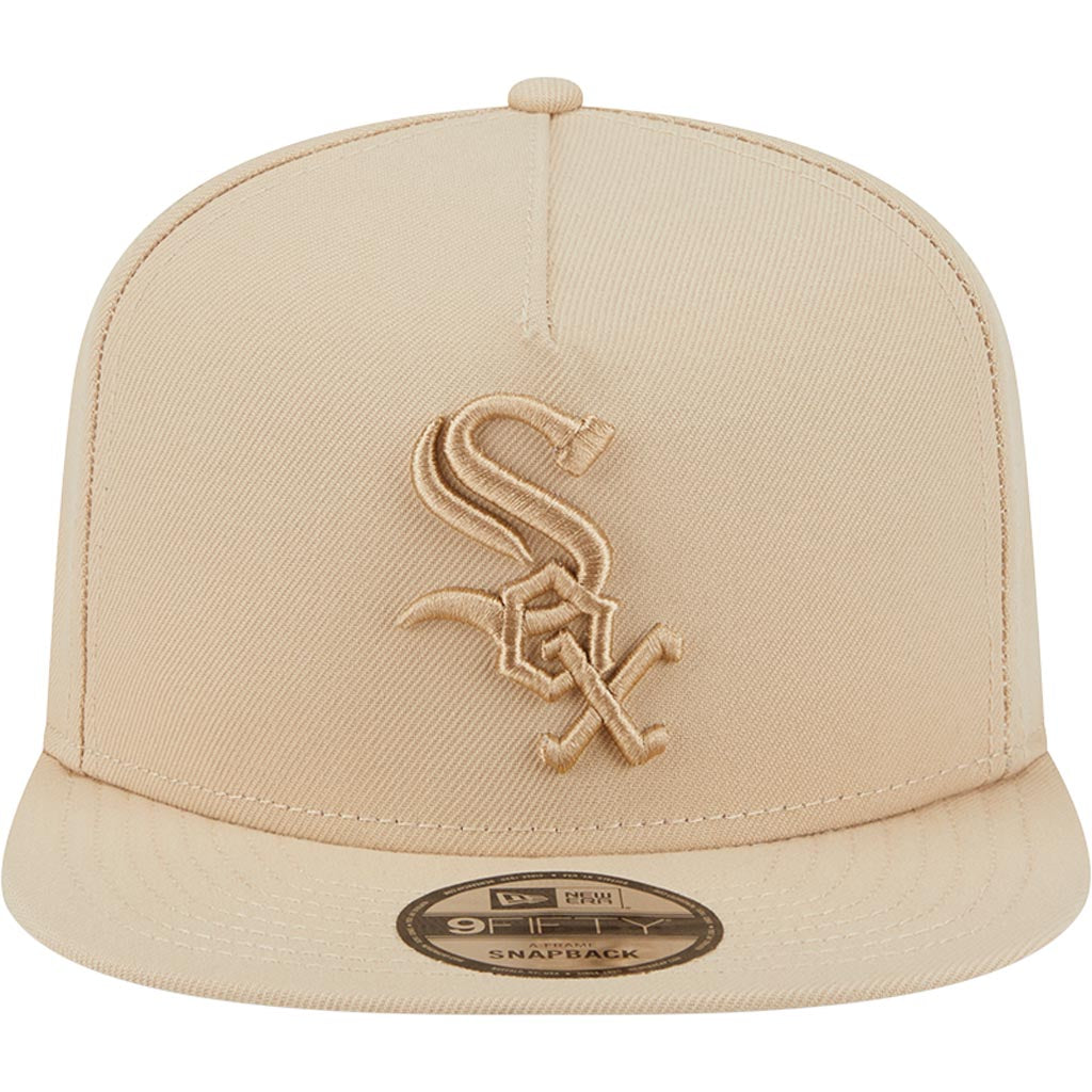 MLB Chicago White Sox New Era Dry Wood 9FIFTY A-Frame Snapback Hat - Tan