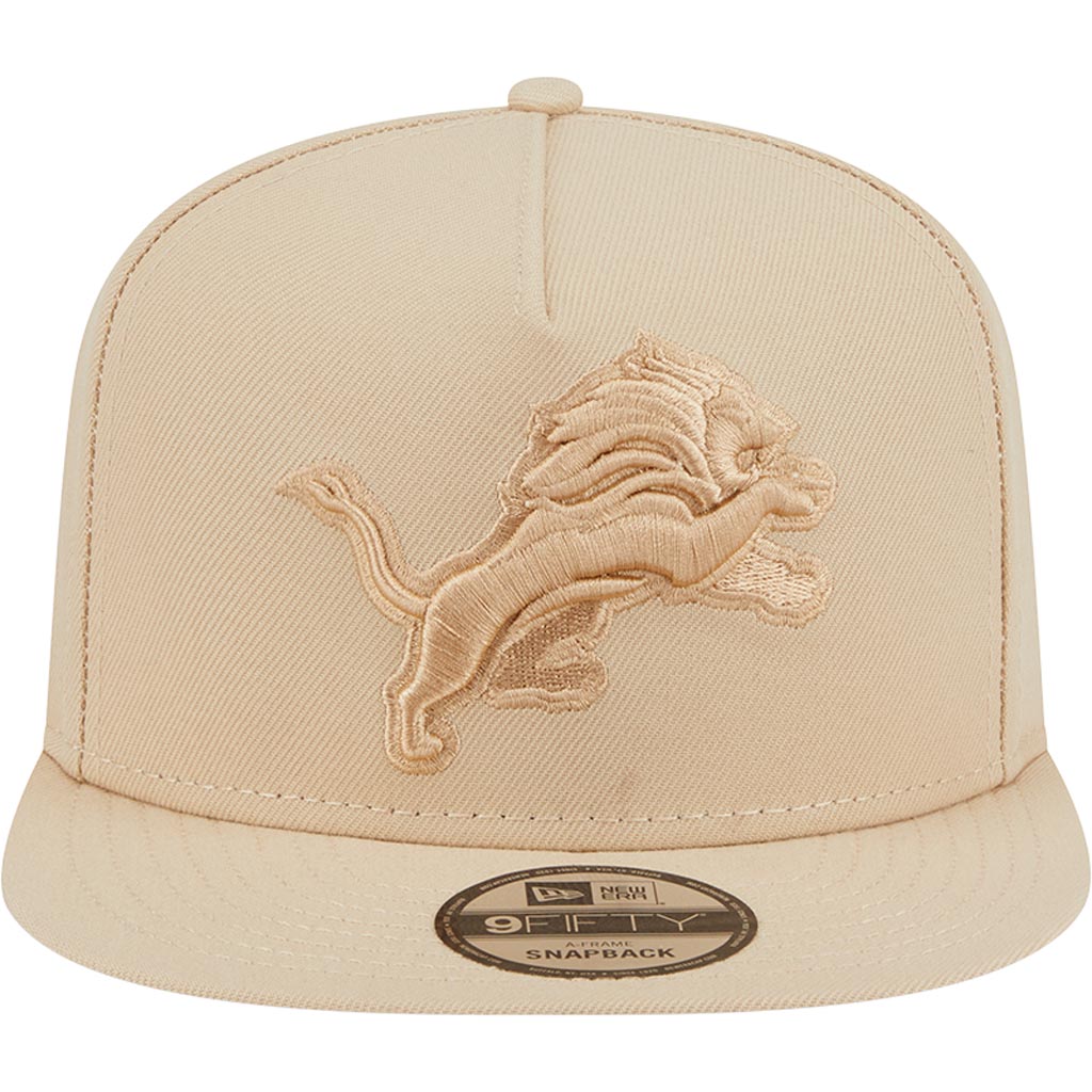 NFL Detroit Lions New Era Dry Wood 9FIFTY A-Frame Snapback Hat - Tan