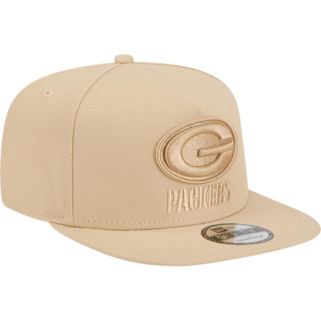 NFL Green Bay Packers New Era Dry Wood 9FIFTY A-Frame Snapback Hat - Tan