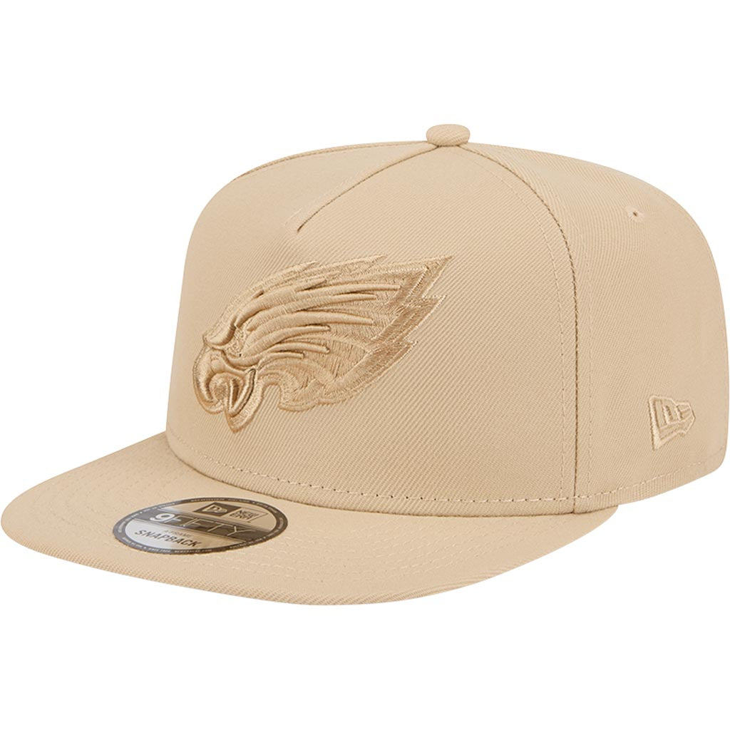 NFL Philadelphia Eagles New Era Dry Wood 9FIFTY A-Frame Snapback Hat - Tan