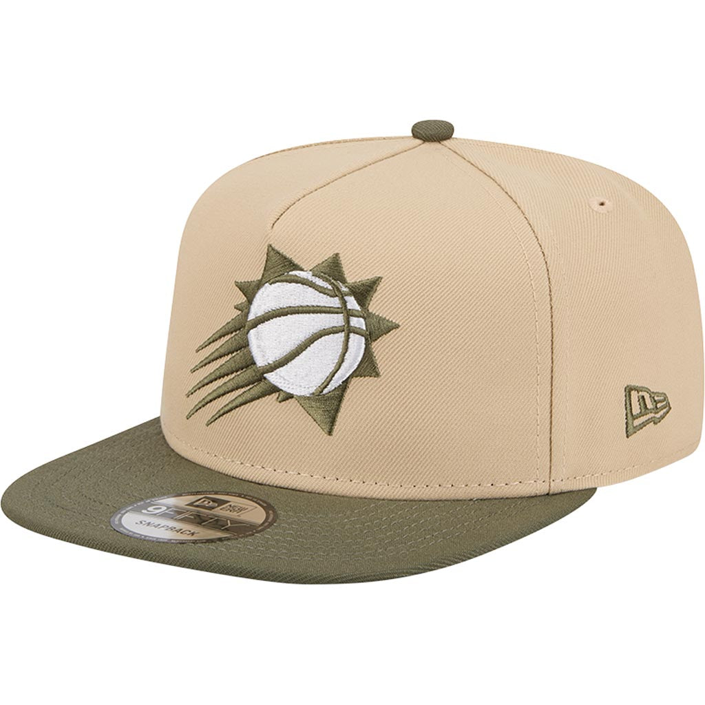 NBA Phoenix Suns New Era Two-Tone Drift Wood 9FIFTY A-Frame Snapback Hat - Tan