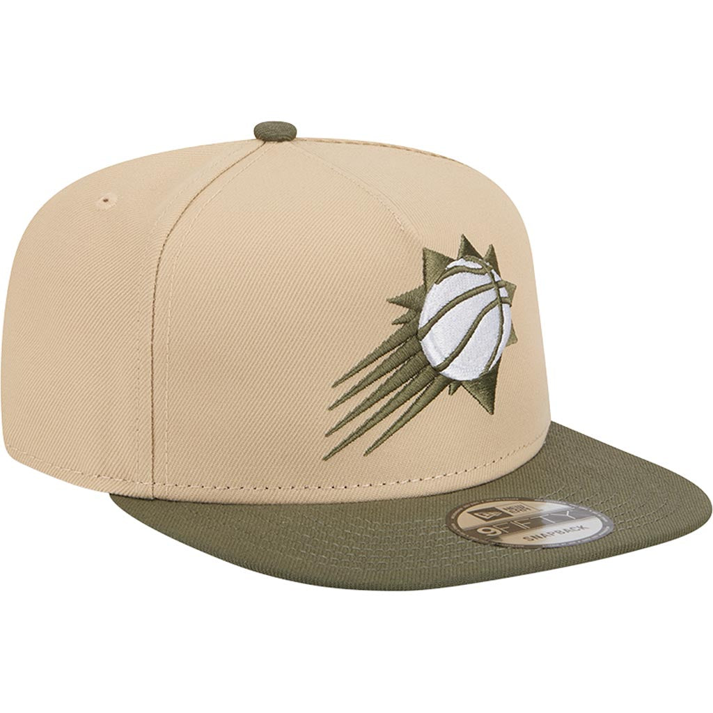 NBA Phoenix Suns New Era Two-Tone Drift Wood 9FIFTY A-Frame Snapback Hat - Tan