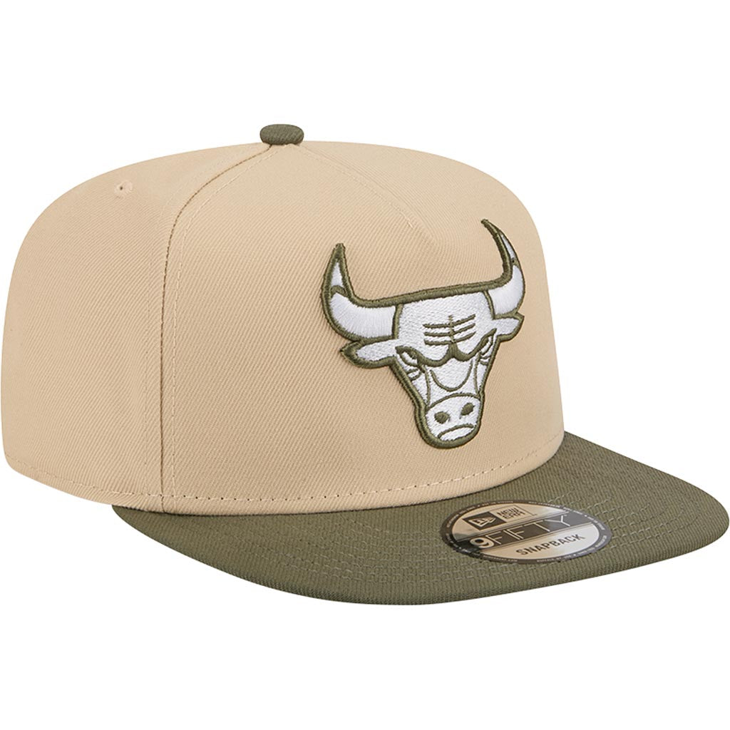 NBA Chicago Bulls New Era Two-Tone Drift Wood 9FIFTY A-Frame Snapback Hat - Tan