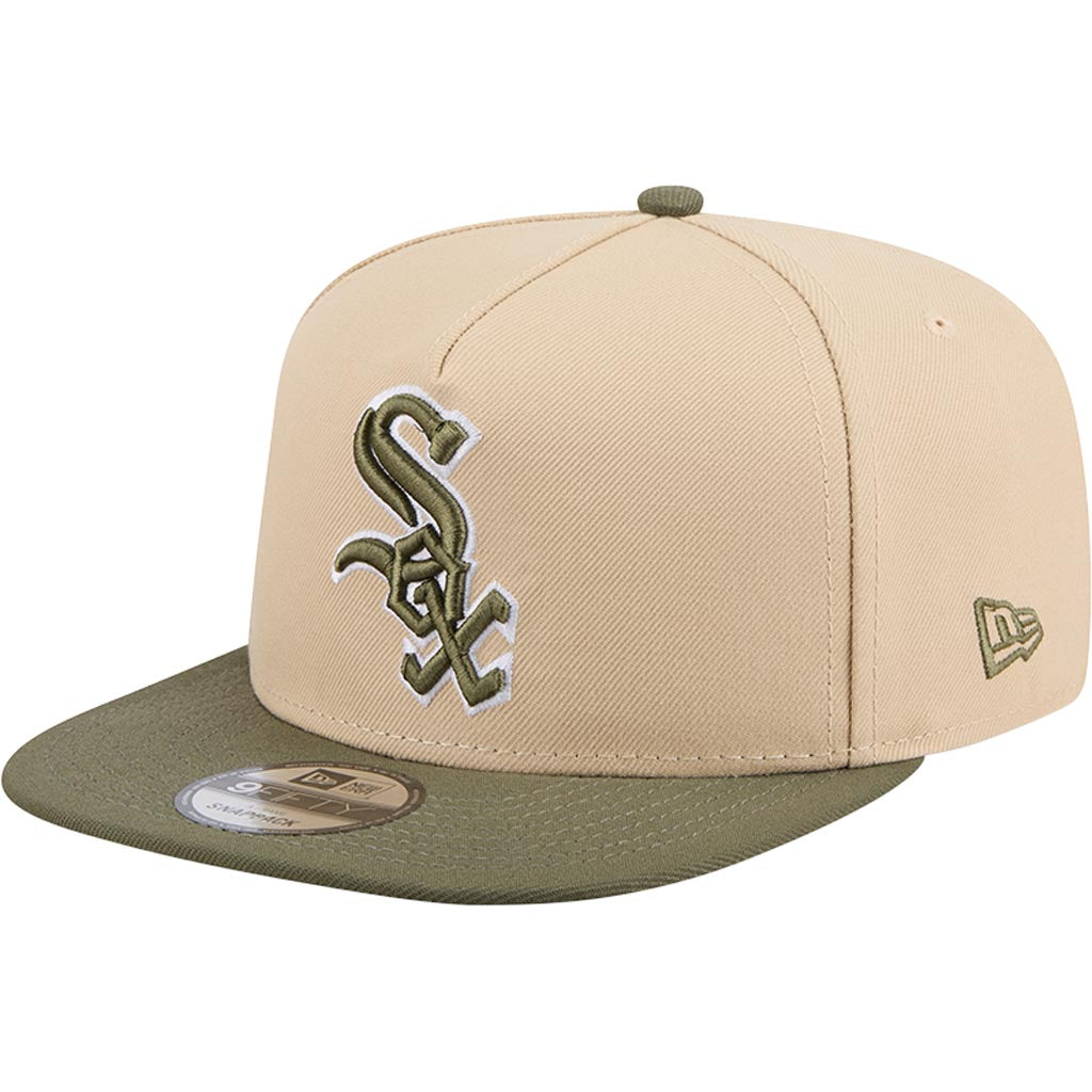 MLB Chicago White Sox New Era Two-Tone Drift Wood 9FIFTY A-Frame Snapback Hat - Tan