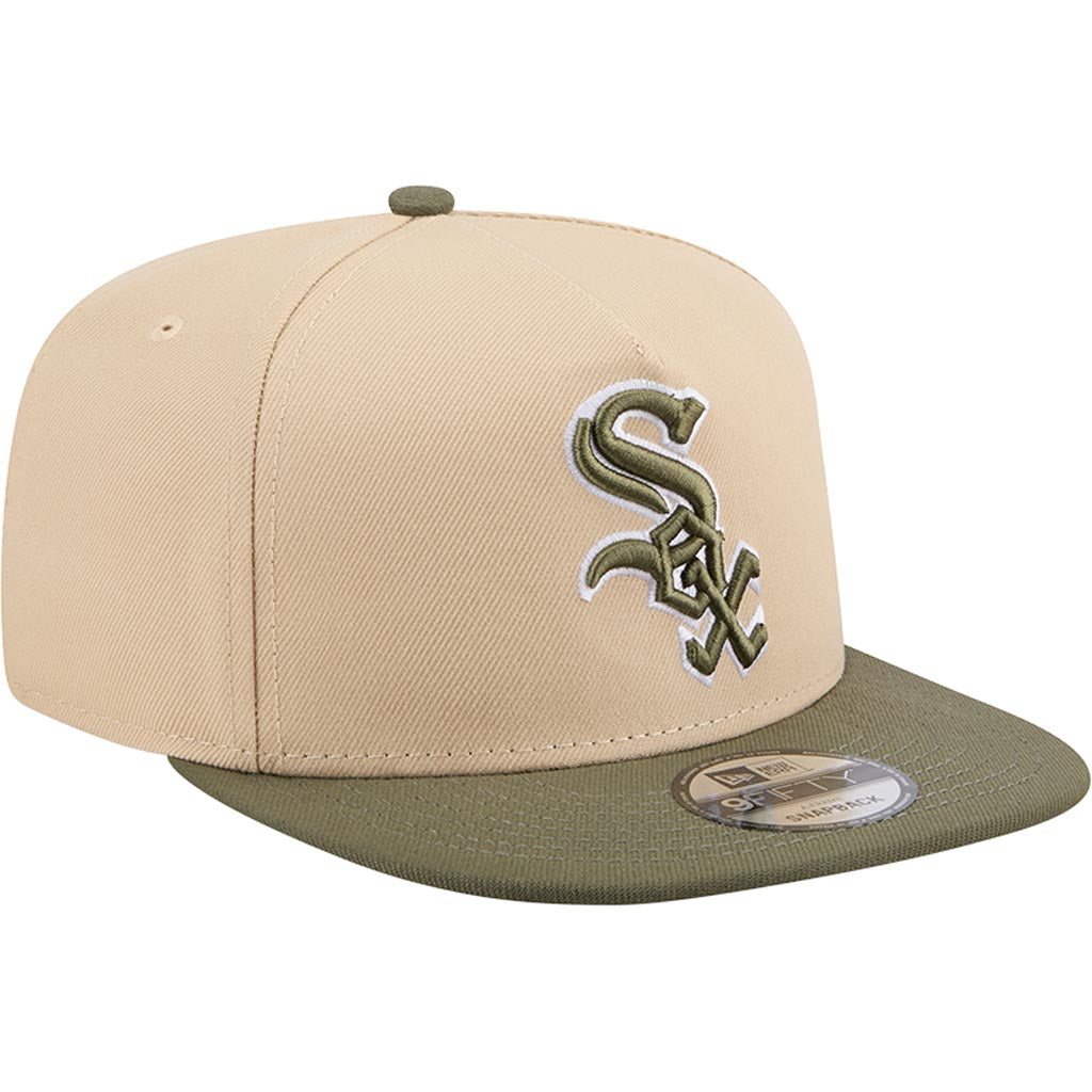 MLB Chicago White Sox New Era Two-Tone Drift Wood 9FIFTY A-Frame Snapback Hat - Tan