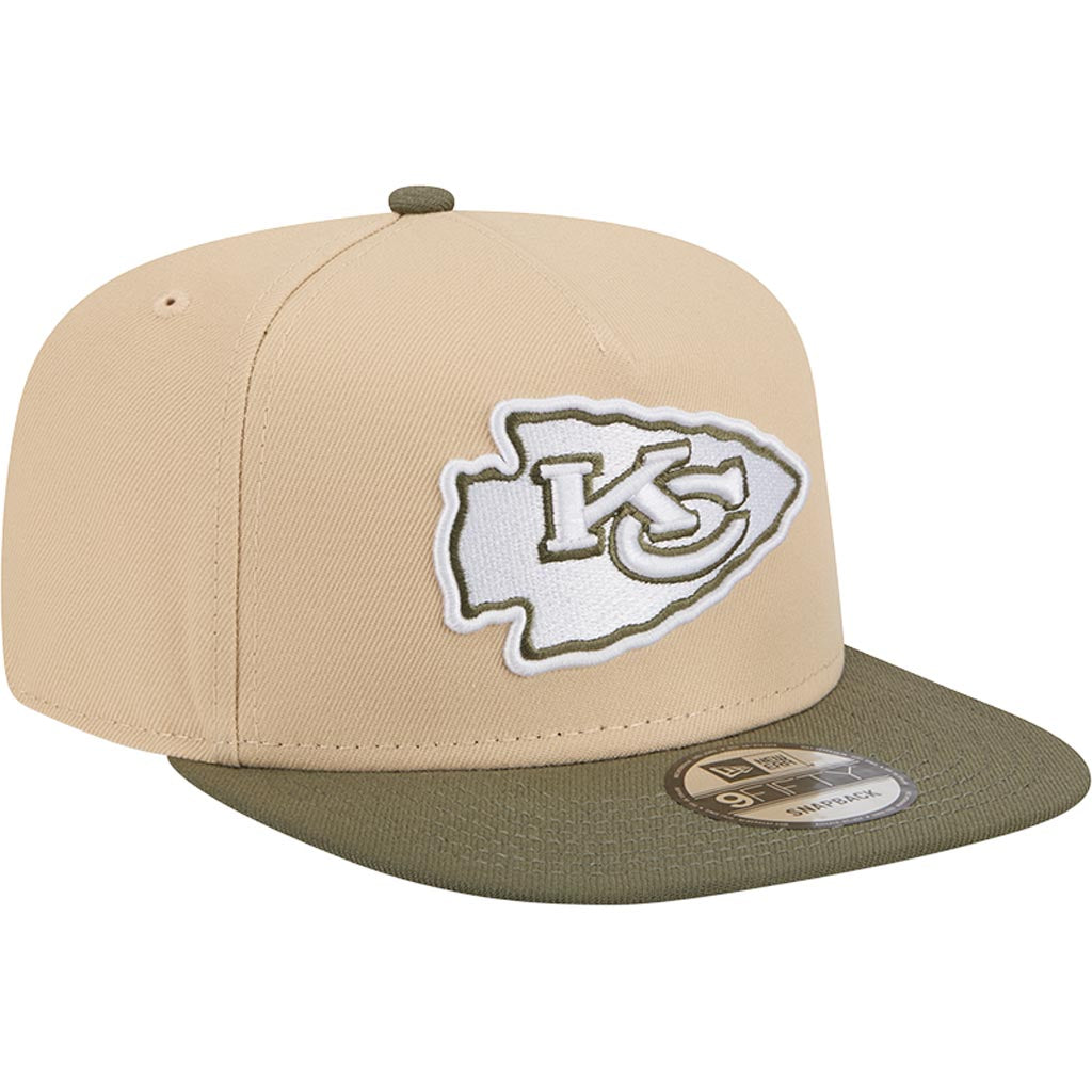 NFL Kansas City Chiefs New Era Two-Tone Drift Wood 9FIFTY A-Frame Snapback Hat - Tan