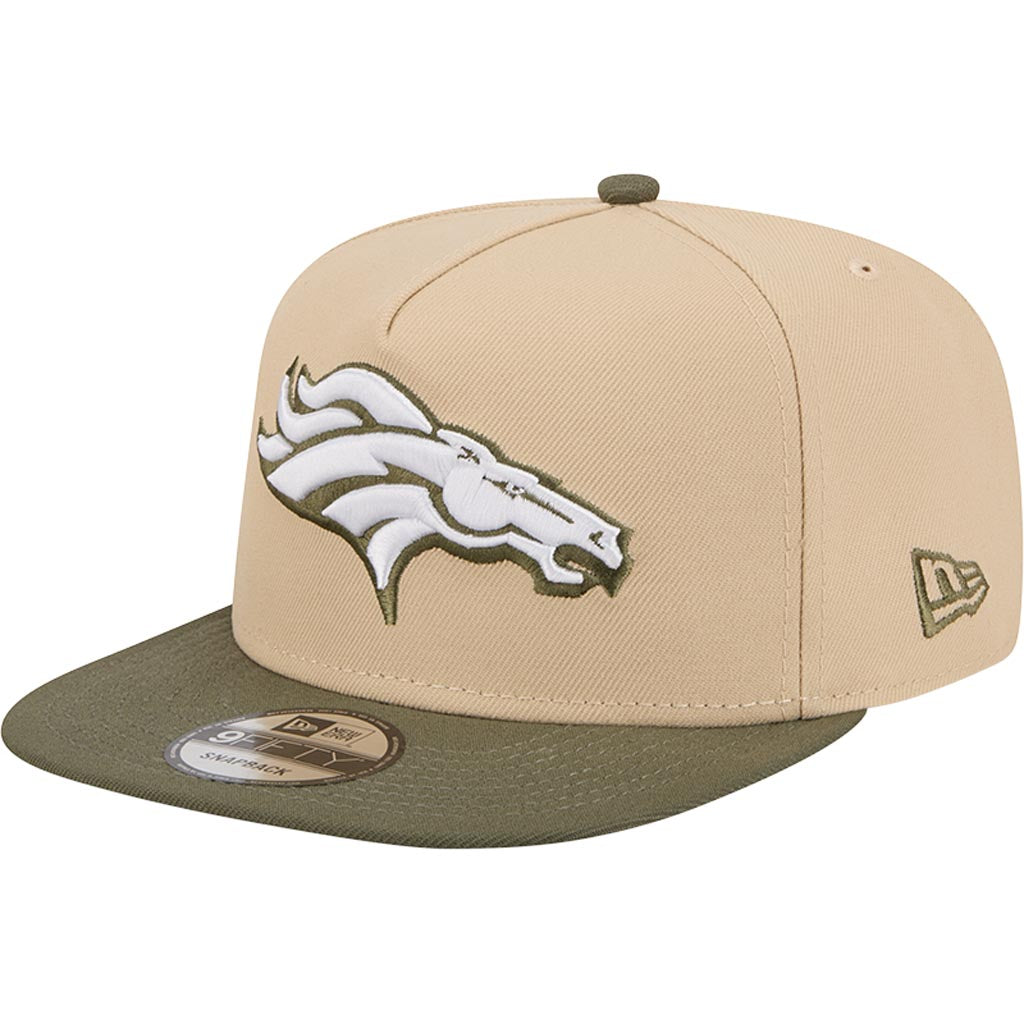 NFL Denver Broncos New Era Two-Tone Drift Wood 9FIFTY A-Frame Snapback Hat - Tan