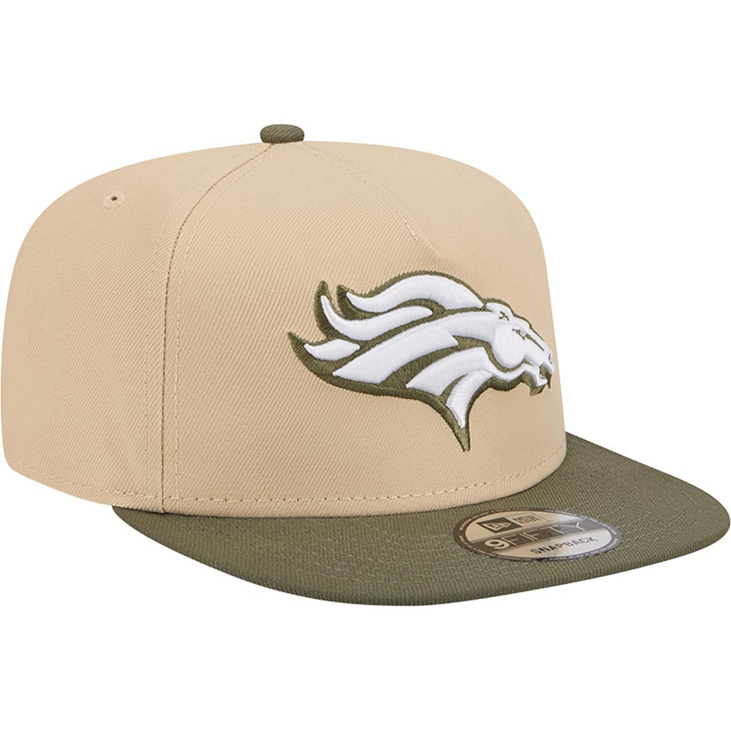 NFL Denver Broncos New Era Two-Tone Drift Wood 9FIFTY A-Frame Snapback Hat - Tan