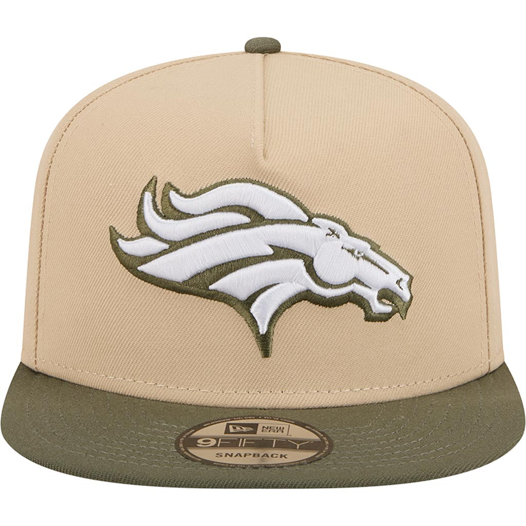 NFL Denver Broncos New Era Two-Tone Drift Wood 9FIFTY A-Frame Snapback Hat - Tan