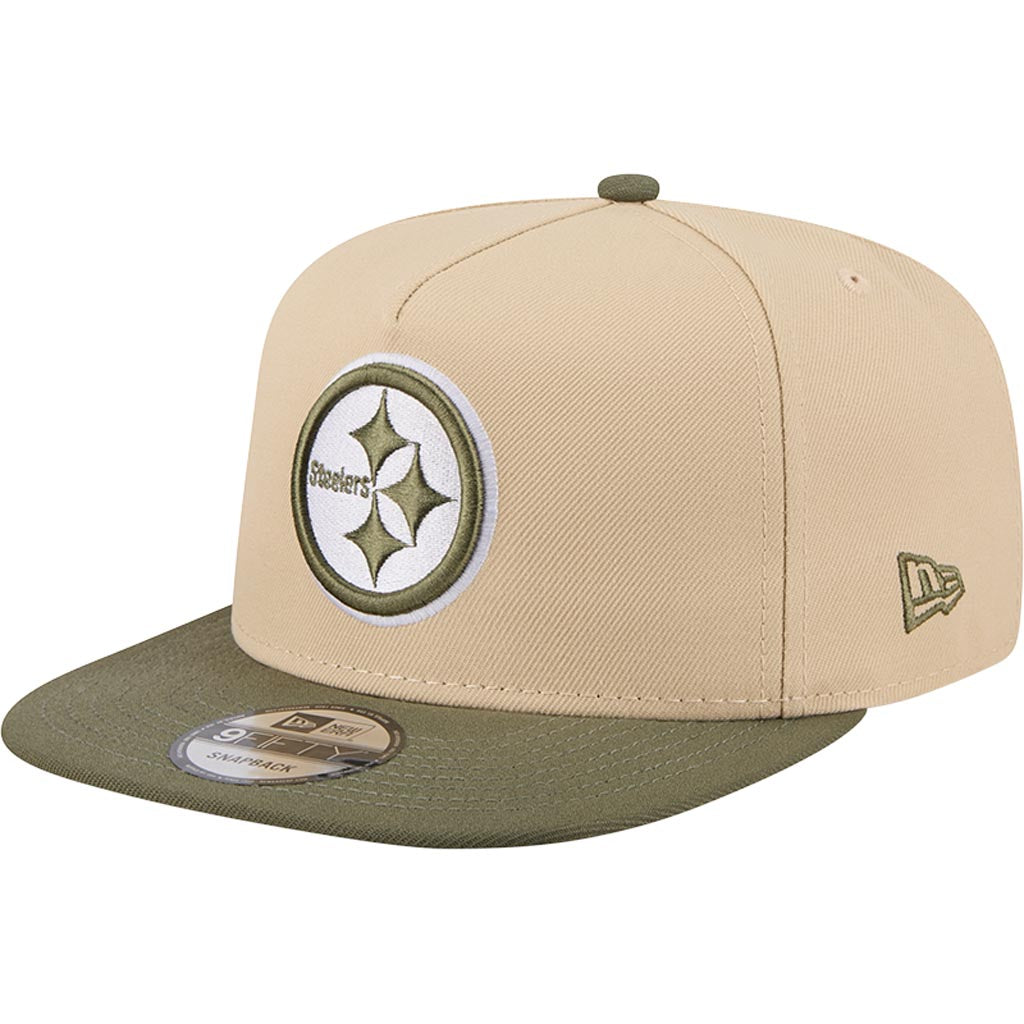 NFL Pittsburgh Steelers New Era Two-Tone Drift Wood 9FIFTY A-Frame Snapback Hat - Tan