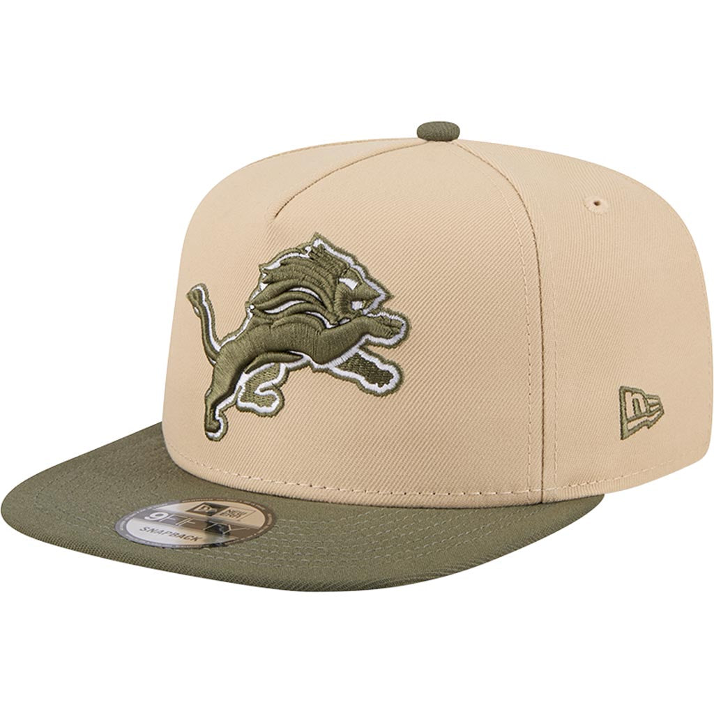NFL Detroit Lions New Era Two-Tone Drift Wood 9FIFTY A-Frame Snapback Hat - Tan