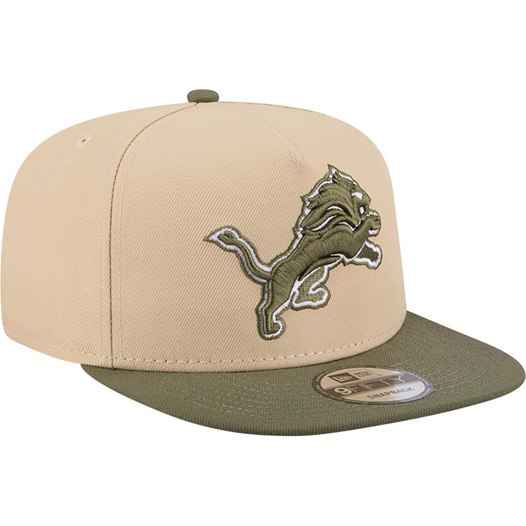 NFL Detroit Lions New Era Two-Tone Drift Wood 9FIFTY A-Frame Snapback Hat - Tan