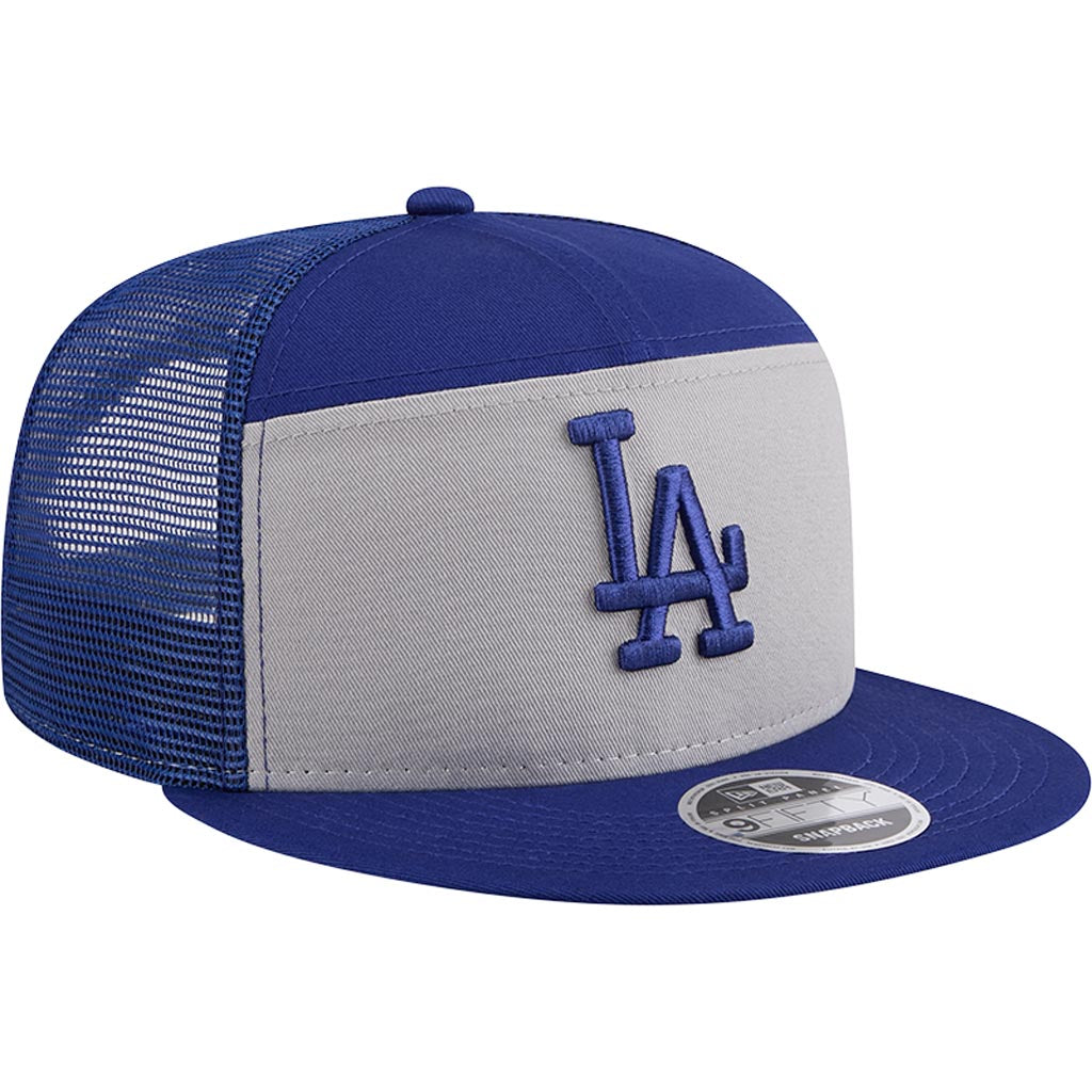 MLB Los Angeles Dodgers New Era Outdoor 9FIFTY Split Panel Snapback Hat - Gray